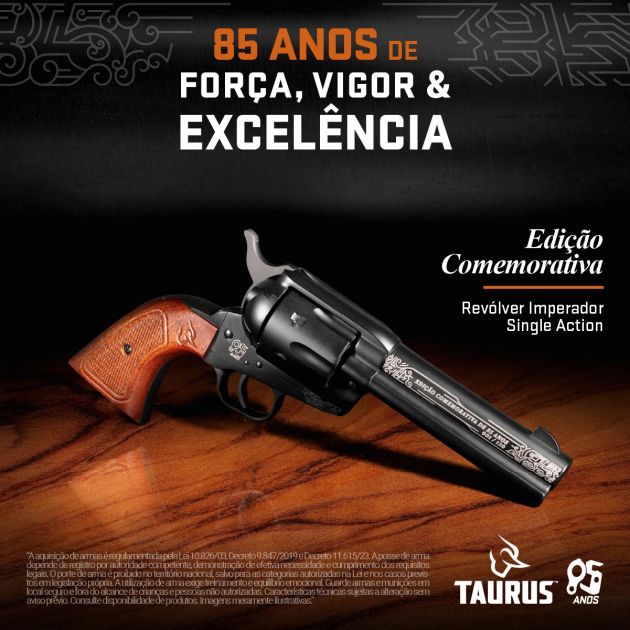 Revólver Taurus Imperador .38 SPL- Edição 85 Anos Limitada