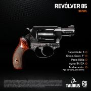 Revólver Taurus RT 85 Calibre .38 SPL  - Edição 85 Anos Limitada