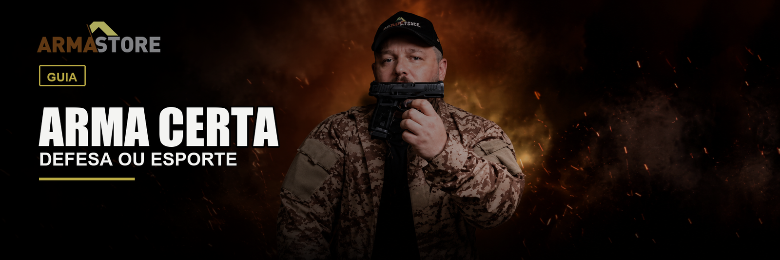 Banner do artigo Como Escolher a Arma Certa para defesa ou esporte: Tudo o que Você Precisa Saber