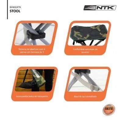 Banqueta Stool NTK dobrável e suporta até 80kg Camuflado - Imagem 4