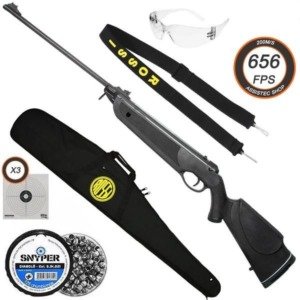 Carabina Press&atilde;o Chumbinho Nova Dione Rossi 2017 5.5mm + Chumbo + Alvos + Capa + Bandoleira