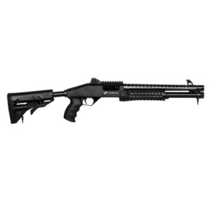 Espingarda CBC Pump Military 3.0 Coronha Retrátil Calibre 12 Cano 14" com acessórios