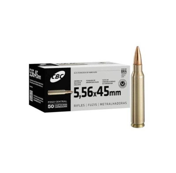 Munição CBC 5.56×45 Comum Treina 55GR – CX 50un