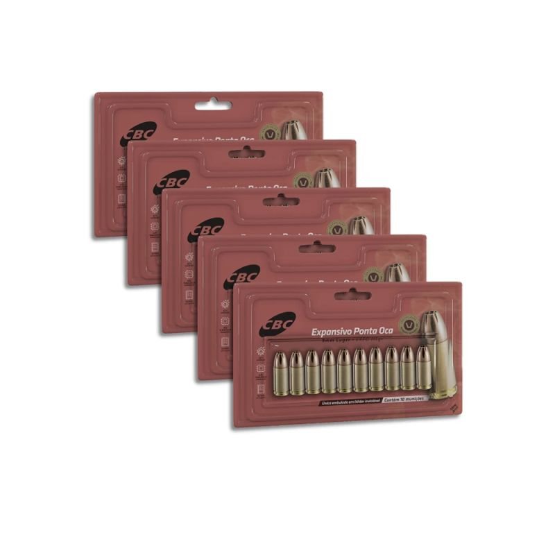 Munição CBC 9mm Luger EXPO 115gr Blister Cartela - 50un