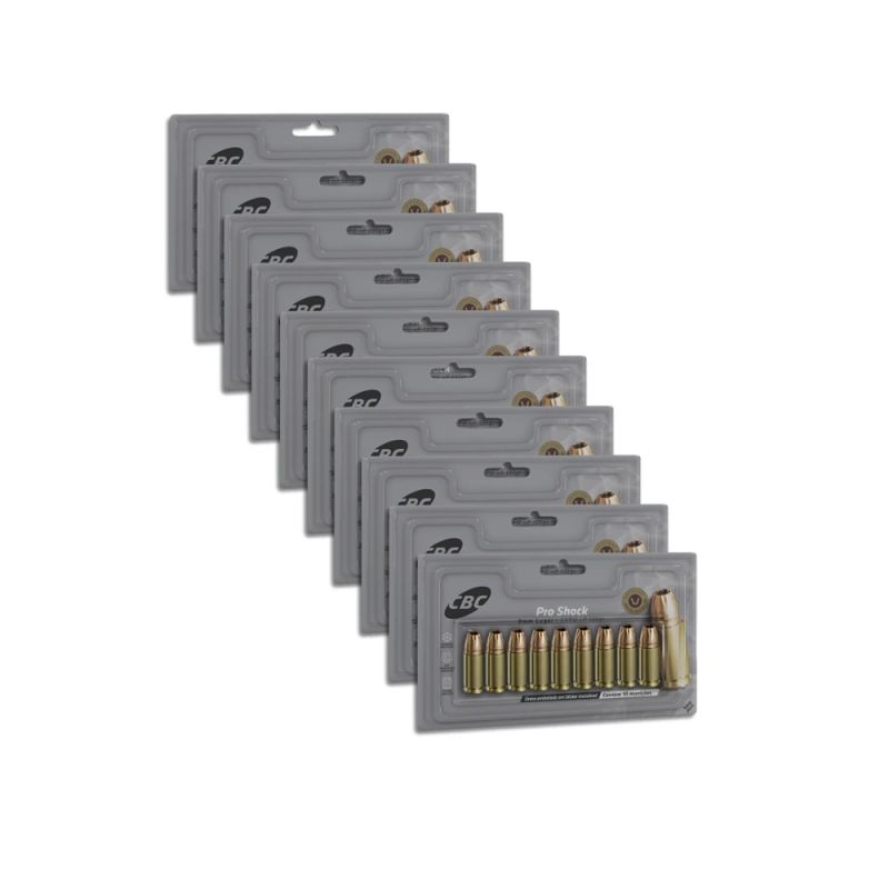 Munição CBC 9mm Luger EXPO PRO SHOCK 135gr  Blister Cartela - 100un