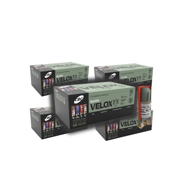 Munição CBC Calibre 12 Câmara 70mm Balote Knock Slug - KNOCK VELOX - 50un