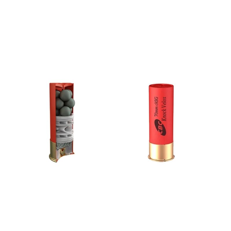 Munição CBC Calibre 12 Câmara 70mm Chumbo SG - KNOCK VELOX - 75UN - Imagem 2