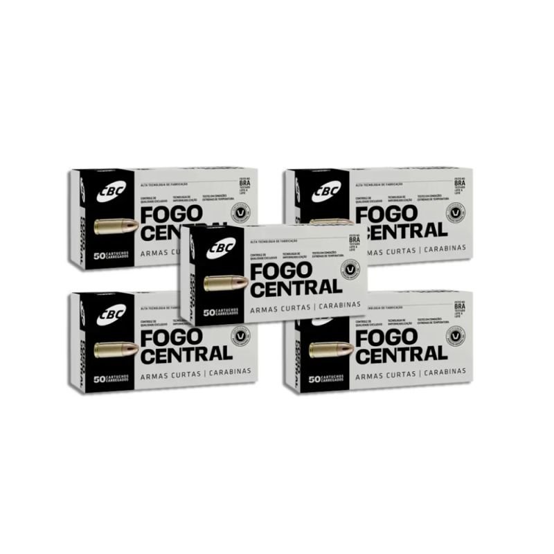 Munição CBC Treina 9mm ETOG 124gr - CX 250un - 5 CAIXAS