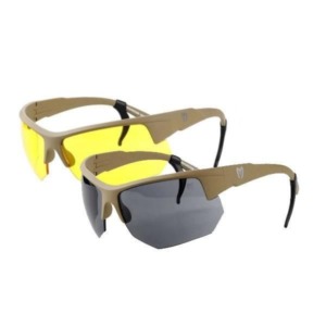 Óculos Tático Marcos Do Val Spartan Camuflado Lente Preta + Lente Amarela