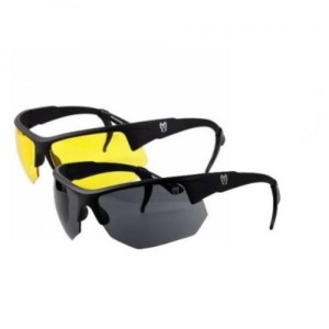 Óculos Tático Marcos Do Val Spartan Preto Lente Preta + Lente Amarela