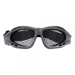 Óculos tela tramada metálico para airsoft - Preto