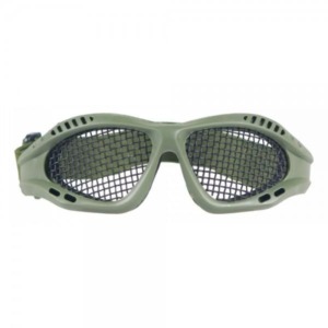 Óculos tela tramada metálico para airsoft - Verde
