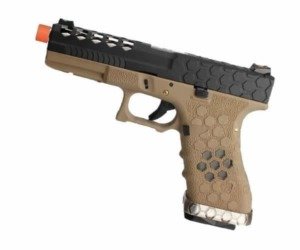 Pistola de Airsoft A G&aacute;s GBB Green Gas AW G17 Tan Black Blowback