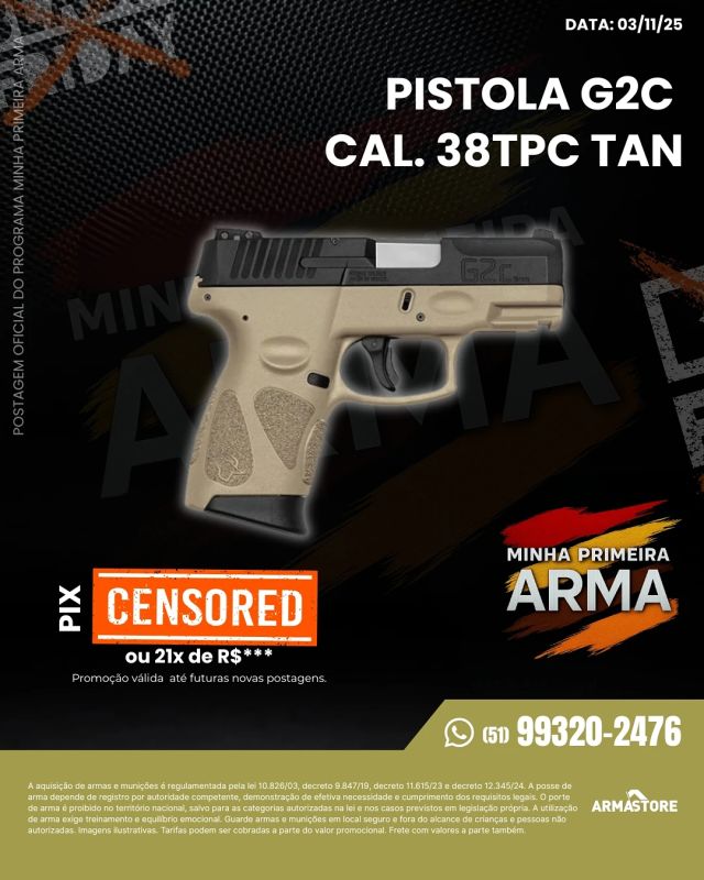PISTOLA G2C Calibre 38TPC Tan