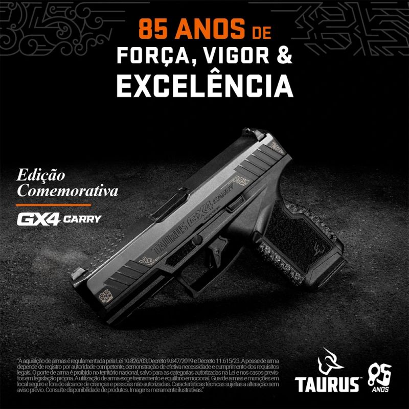Pistola GX4 Carry Graphene Calibre 38TPC - Edição 85 Anos Limitada