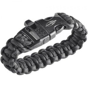 Pulseira Paracord com Apito Preto