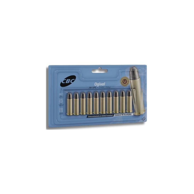 Munição CBC 38 SPL CHOG 158gr Blister Cartela - 50un - Imagem 3