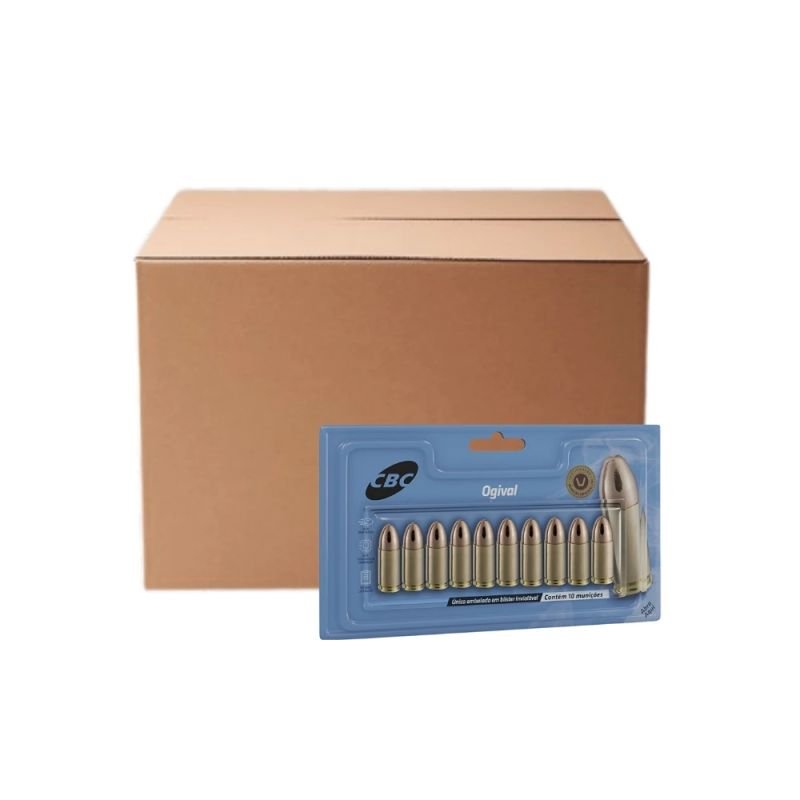 Munição CBC Calibre 38 TPC ETOG 124GR Blister Cartela - 500un