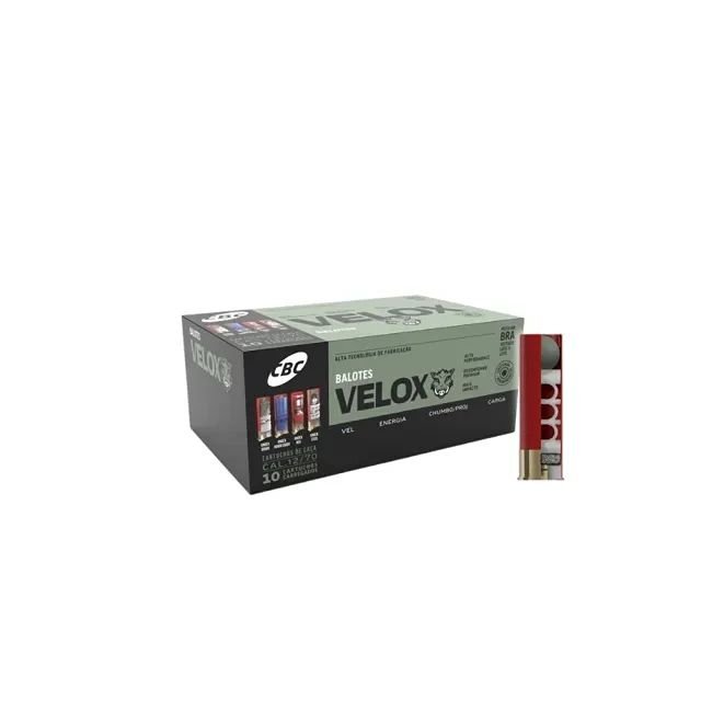 Munição CBC Velox Calibre 12 Câmara 70mm Balote SG1 - 100un - Imagem 3