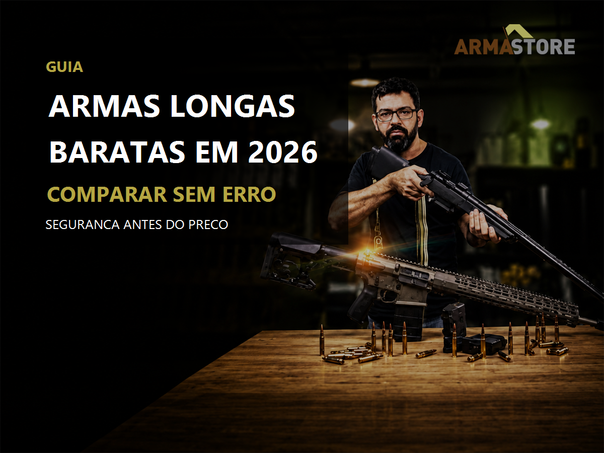 Armas longas baratas em 2026: como comparar com segurança