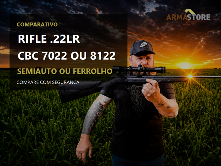 Capa editorial do comparativo de rifle .22LR CBC 7022 ou 8122