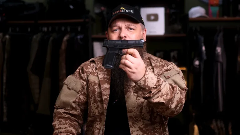 Capa do vídeo da Arma Store sobre pistola Arex Delta e universo 9mm