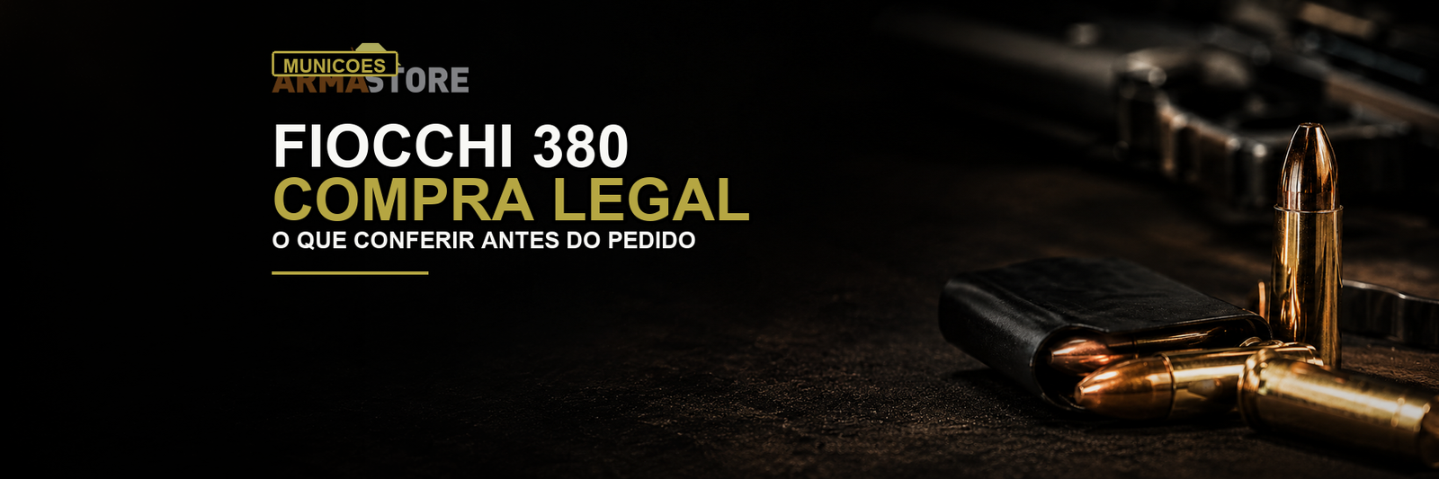 Banner editorial Arma Store para Fiocchi 380 AUTO LL RNCP: guia de compra legal