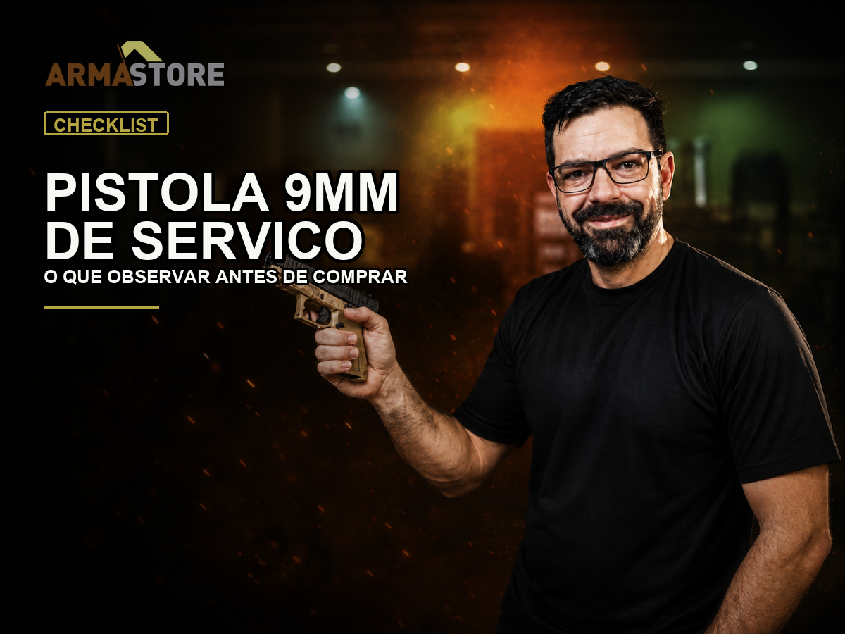 Pistola 9mm de serviço: checklist realista e seguro (guia em vídeo)