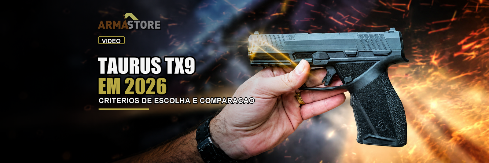 Banner editorial Taurus TX9 em 2026