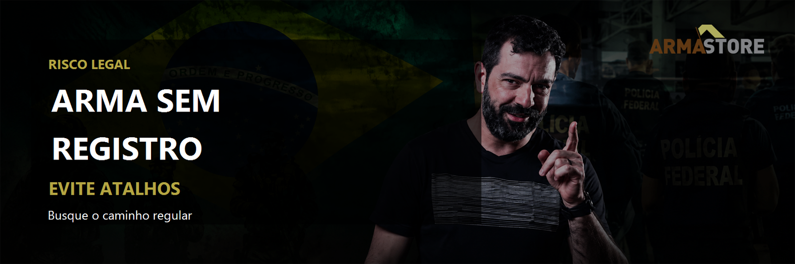 Arma sem registro: riscos legais e como buscar regularização (banner editorial)
