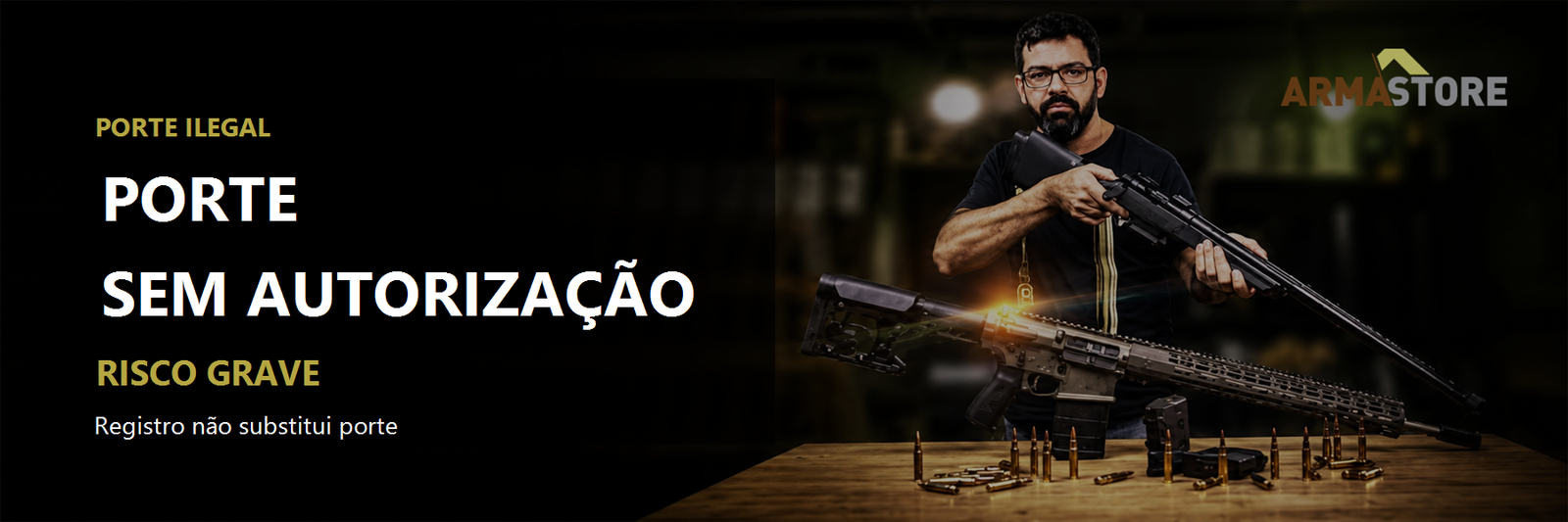 O que acontece se eu portar arma sem porte? (banner editorial)