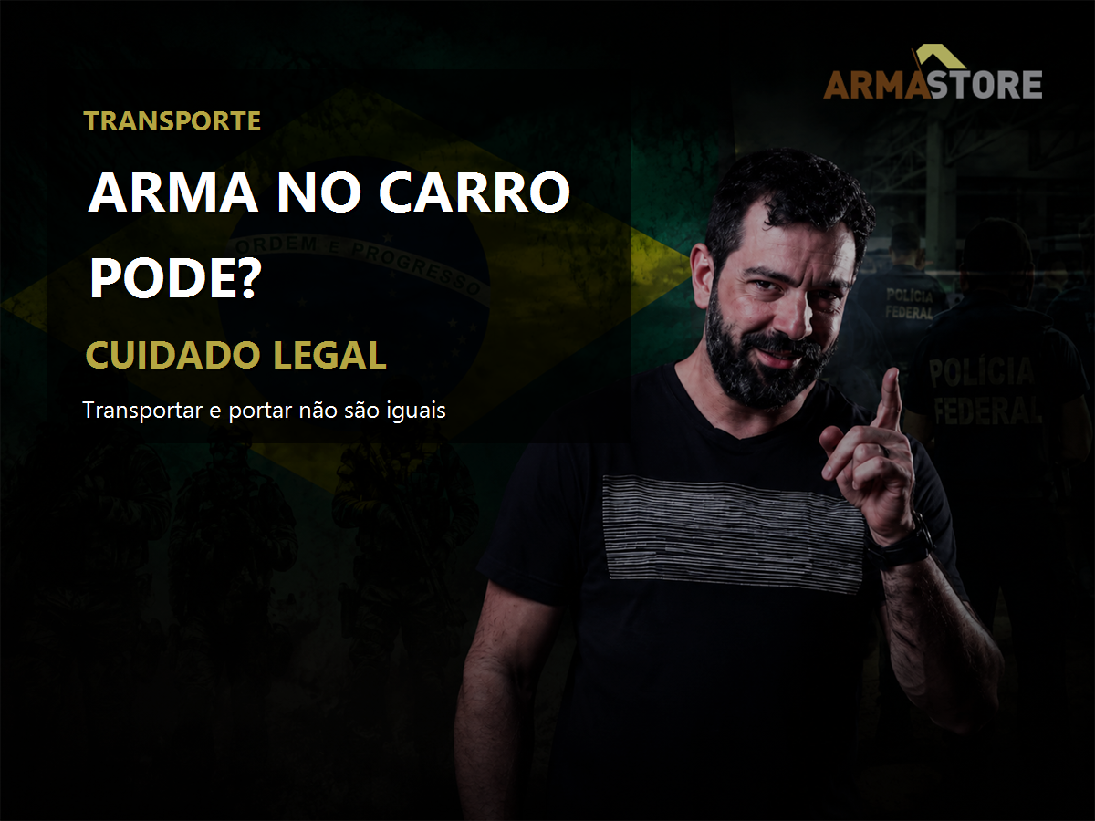 Posso transportar arma registrada no carro?